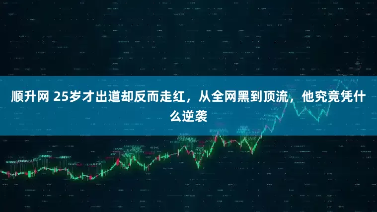 顺升网 25岁才出道却反而走红，从全网黑到顶流，他究竟凭什么逆袭